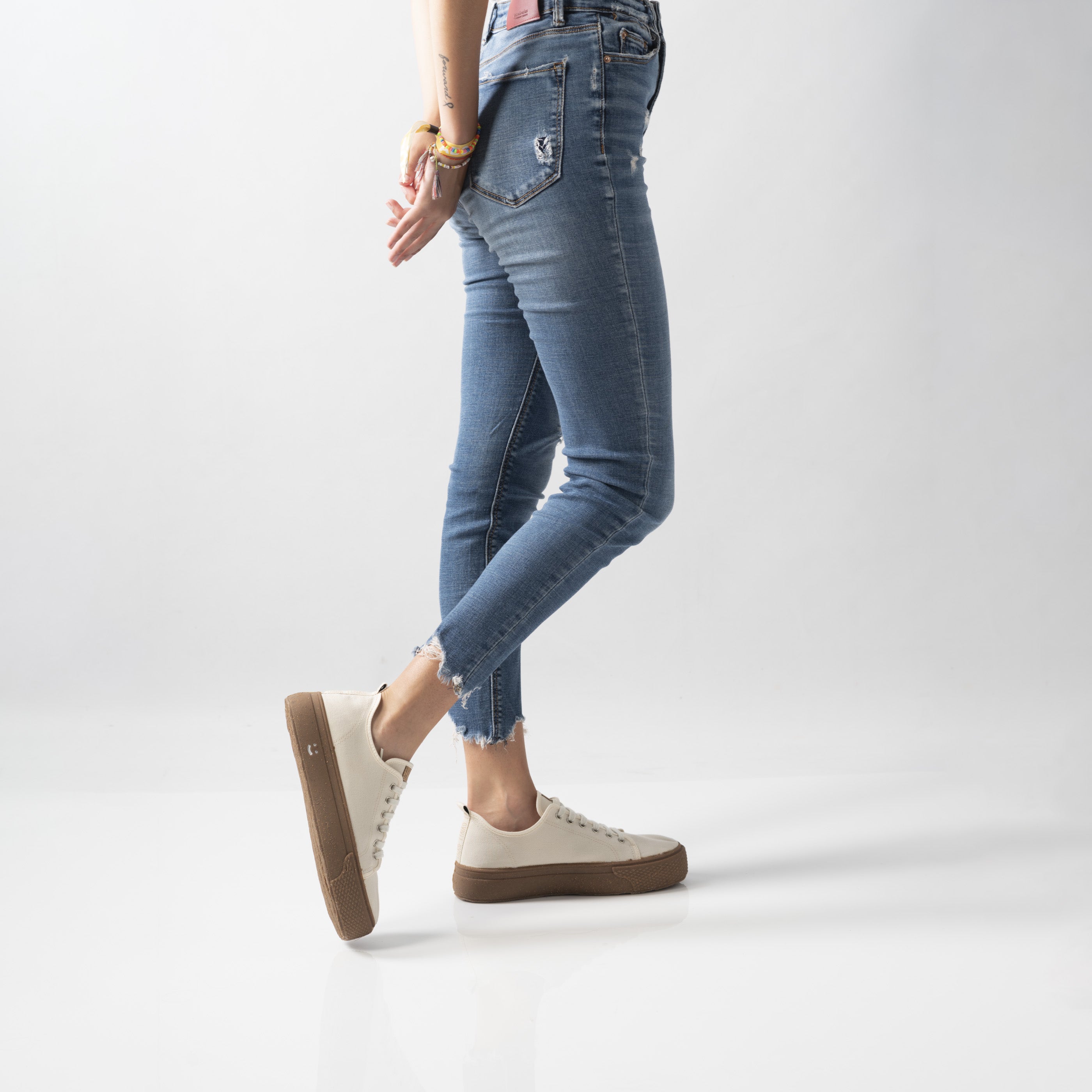 Zapatillas sostenibles mujer Nápoles Ivory - MyBarks